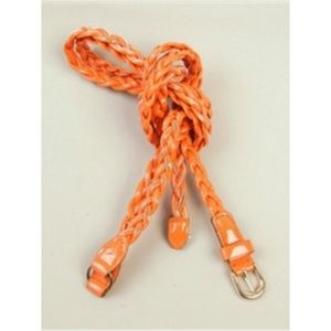Orange Double Braided Twist Belt